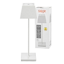 SIGOR Batteri bordlampe NUINDIE firkantet, CCT Switch, d�mpbar IP54, snehvide d�mpbar