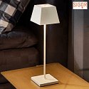SIGOR battery table lamp NUINDIE square, CCT Switch, dimmable IP54, snow white dimmable
