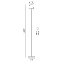 battery floor lamp NUINDIE round IP54, graphite grey dimmable