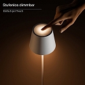 SIGOR battery floor lamp NUINDIE round IP54, sunny yellow dimmable
