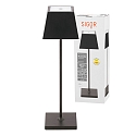 SIGOR battery table lamp NUINDIE square, CCT Switch IP54, night black dimmable