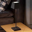 SIGOR battery table lamp NUINDIE square, CCT Switch IP54, night black dimmable