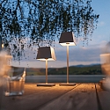 SIGOR Batteri bordlampe NUINDIE firkantet, CCT Switch, d�mpbar IP54, grafit gr� d�mpbar