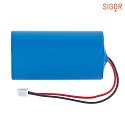 SIGOR Spare battery NUINDIE, 5V DC / sec. 3.7V DC, 4400mAh, incl. protective shield, plug and heat shrink tubing