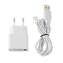 SIGOR Opladningskabel NUINDIE EASY-CONNECT, inkl. Str�mforsyningsenhed, 120cm, hvid