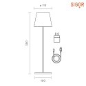 SIGOR battery table lamp NUINDIE round, CCT Switch IP54, plum blue dimmable