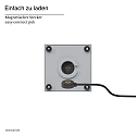 SIGOR Batteri bordlampe NUTALIS MINI IP54, gr� t�ge d�mpbar
