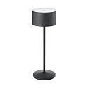 Batteri bordlampe VELUNA IP44, nat sort d�mpbar