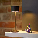 SIGOR Batteri bordlampe VELUNA IP44, nat sort d�mpbar