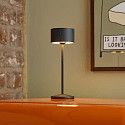 SIGOR Batteri bordlampe VELUNA IP44, nat sort d�mpbar