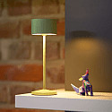 SIGOR battery table lamp VELUNA up / down, CCT Switch IP44, sage green dimmable