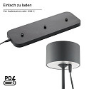 SIGOR Batteri bordlampe VELUNA up / down, CCT Switch, s�t med 3, med touch-d�mper IP44, nat sort d�mpbar