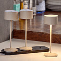 SIGOR Batteri bordlampe VELUNA up / down, CCT Switch, s�t med 3, med touch-d�mper IP44, dune beige d�mpbar