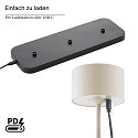 SIGOR Batteri bordlampe VELUNA up / down, CCT Switch, s�t med 3, med touch-d�mper IP44, dune beige d�mpbar