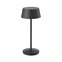 Batteri bordlampe FACETTA IP44, nat sort d�mpbar