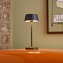 SIGOR Batteri bordlampe FACETTA down, CCT Switch, s�t med 1, med touch-d�mper IP44, nat sort d�mpbar