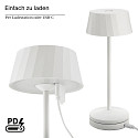 SIGOR Batteri bordlampe FACETTA down, CCT Switch, s�t med 1, med touch-d�mper IP44, snehvide d�mpbar