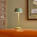 SIGOR Batteri bordlampe FACETTA down, CCT Switch, s�t med 1, med touch-d�mper IP44, salviegr�n d�mpbar