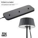 SIGOR Batteri bordlampe FACETTA down, CCT Switch, s�t med 3, med touch-d�mper IP44, nat sort d�mpbar
