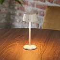 SIGOR Batteri bordlampe FACETTA down, CCT Switch, s�t med 3, med touch-d�mper IP44, dune beige d�mpbar