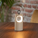 SIGOR Batteri bordlampe LUNARI med USB tilslutning, CCT Switch, med h�ndtag, med touch-d�mper IP44, mat, dune beige d�mpbar