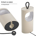 SIGOR Batteri bordlampe LUNARI med USB tilslutning, CCT Switch, med h�ndtag, med touch-d�mper IP44, mat, dune beige d�mpbar