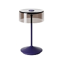 battery table lamp NUMOTION CCT Switch, with touch dimmer IP54, powder coated, plum blue dimmable