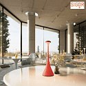 SIGOR battery table lamp NUDROP IP54, fire red dimmable