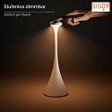 SIGOR battery table lamp NUDROP IP54, gold dimmable