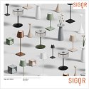 SIGOR battery table lamp NUDROP IP54, gold dimmable