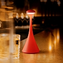 SIGOR battery table lamp NUDROP MINI IP54, fire red dimmable