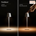 SIGOR battery table lamp NUINDIE POCKET IP54, graphite grey dimmable
