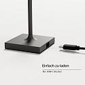 SIGOR Batteri bordlampe NUINDIE POCKET USB-C rund, CCT Switch, med touch-d�mper IP54, grafit gr� d�mpbar