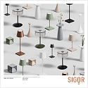 SIGOR Batteri bordlampe NUINDIE POCKET USB-C rund, CCT Switch, med touch-d�mper IP54, grafit gr� d�mpbar