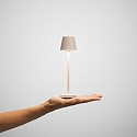 SIGOR Batteri bordlampe NUINDIE POCKET USB-C rund, CCT Switch, med touch-d�mper IP54, dune beige d�mpbar
