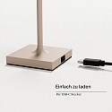 SIGOR Batteri bordlampe NUINDIE POCKET USB-C rund, CCT Switch, med touch-d�mper IP54, dune beige d�mpbar