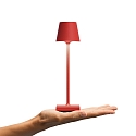 SIGOR battery table lamp NUINDIE POCKET USB-C round, CCT Switch, with touch dimmer IP54, fire red dimmable