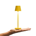 SIGOR Batteri bordlampe NUINDIE POCKET USB-C rund, CCT Switch, med touch-d�mper IP54, solgul d�mpbar