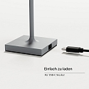 SIGOR Batteri bordlampe NUINDIE POCKET USB-C rund, CCT Switch, med touch-d�mper IP54, gr� t�ge d�mpbar