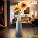 SIGOR battery table lamp NUFLAIR IP54, fog grey dimmable