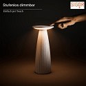 SIGOR battery table lamp NUFLAIR IP54, snow white dimmable