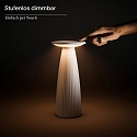 SIGOR Batteri bordlampe NUFLAIR CCT Switch, med touch-d�mper, perforeret IP54, salviegr�n d�mpbar