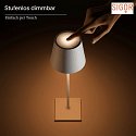 SIGOR battery table lamp NUINDIE USB-C round IP54, dune beige dimmable