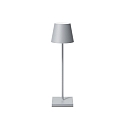 Batteri bordlampe NUINDIE USB-C rund, CCT Switch, med touch-d�mper IP54, gr� t�ge d�mpbar