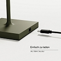 SIGOR Batteri bordlampe NUINDIE USB-C rund, CCT Switch, med touch-d�mper IP54, gran gr�nt d�mpbar