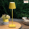 SIGOR battery table lamp NUINDIE USB-C round IP54, sunny yellow dimmable