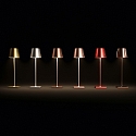 SIGOR battery table lamp NUINDIE USB-C round IP54, copper dimmable