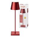SIGOR battery table lamp NUINDIE IP54, cherry red dimmable