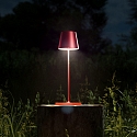 SIGOR battery table lamp NUINDIE IP54, cherry red dimmable