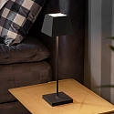 SIGOR battery table lamp NUINDIE USB-C square, CCT Switch IP54, night black dimmable
